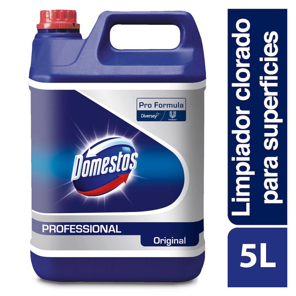 Domestos Pro Formula Original 2x5L - Limpiador con cloro activo que proporciona una protección e higiene completa