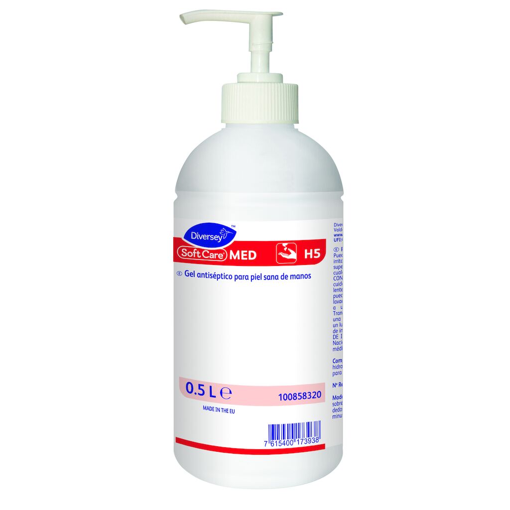 Soft Care MED H5 6x0.5L - Gel antiséptico para piel sana de manos