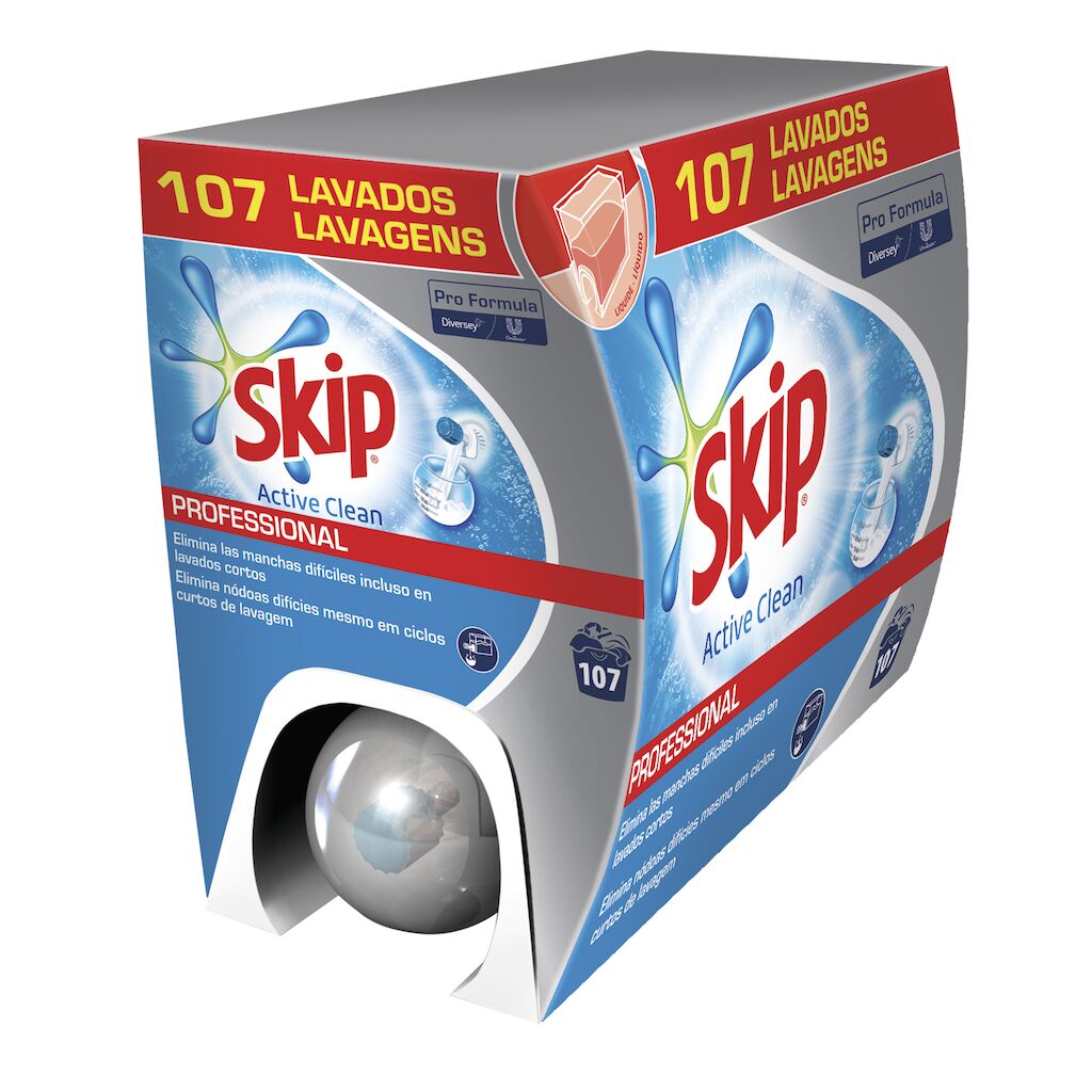 Skip Pro Formula Active Clean 7.5L - Detergente líquido de altas prestaciones para el lavado de todo tipo de ropa