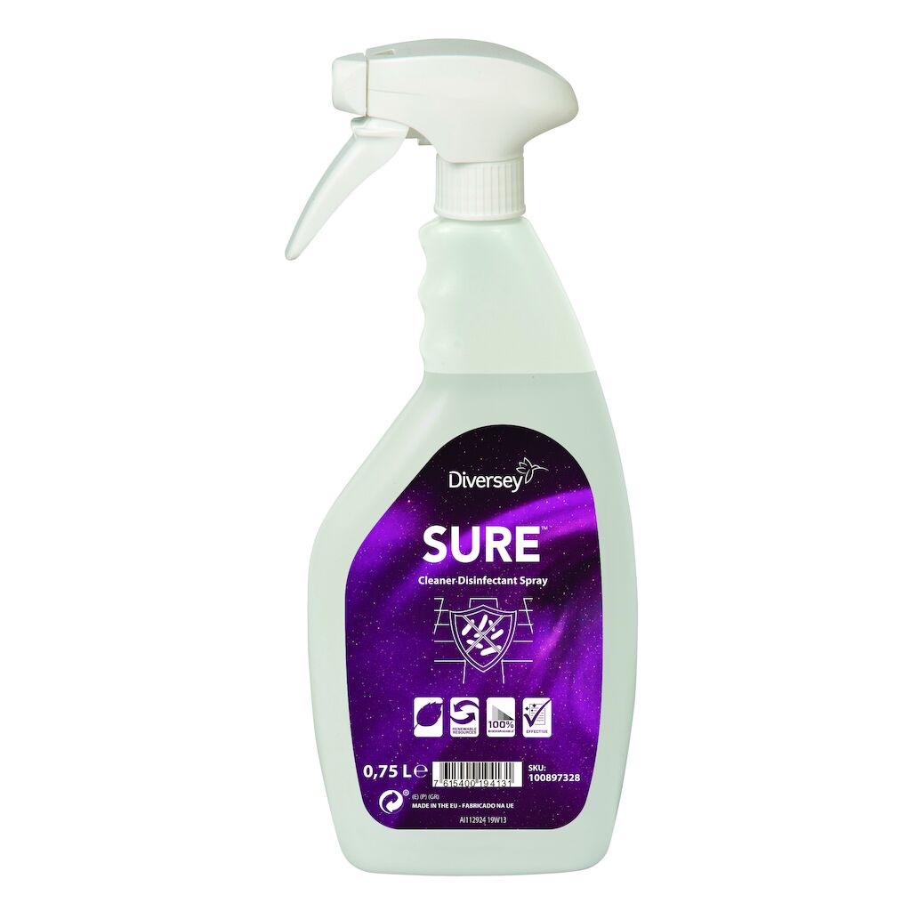 SURE Cleaner Disinfectant Spray 6x0.75L - Detergente Desinfectante en Spray