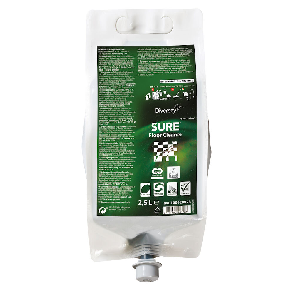 SURE Floor Cleaner QS 2x2.5L - Detergente de suelos ecológico para Quattro Select