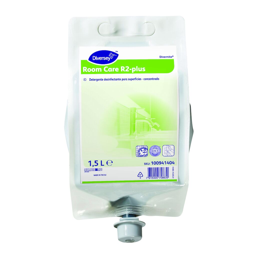 Room Care R2-plus 2x1.5L - Limpiador desinfectante de superficies- concentrado