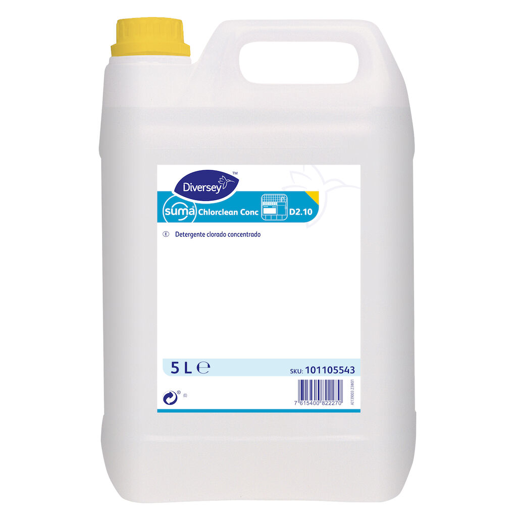 Suma Chlorclean Conc D2.10 2x5L - Detergente clorado concentrado