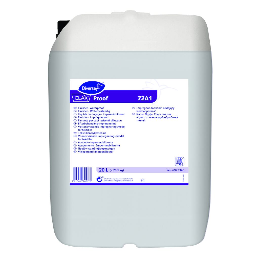 Clax Proof 72A1 20L - Producto líquido impermeabilizante para ropa de trabajo