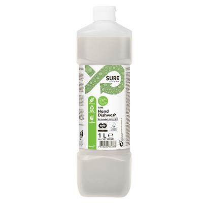 SURE Hand Dishwash 6x1L - Lavado Manual de vajilla en base a plantas, 100% biodegradable