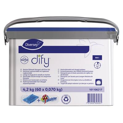 Suma DIFY MA1 60x0.07kg - Detergente para el lavado automático de vajillas con abrillantador