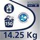 Skip Pro Formula Biológico 14.25kg - Detergente en polvo, enzimático y sin fosfatos